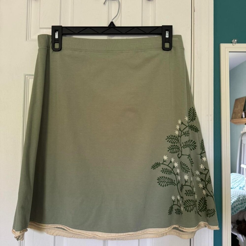Green Detailed Skirt